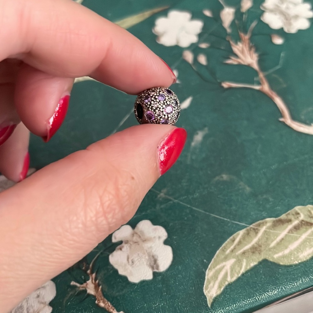 Pandora Purple Pavé Clip Charm